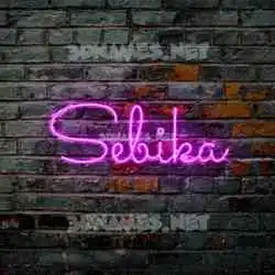 sebika in Pink Neon style - 3D name wallpaper