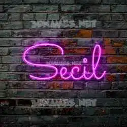 secil in Pink Neon style - 3D name wallpaper