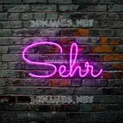 sehr in Pink Neon style - 3D name wallpaper