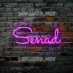 senad in Pink Neon style - 3D name wallpaper