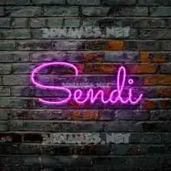 sendi in Pink Neon style - 3D name wallpaper
