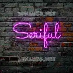 seriful in Pink Neon style - 3D name wallpaper