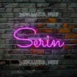serin in Pink Neon style - 3D name wallpaper