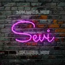 sevi in Pink Neon style - 3D name wallpaper