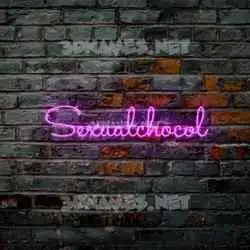 sexualchocol in Pink Neon style - 3D name wallpaper