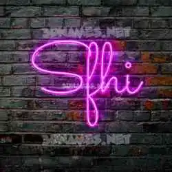 sfhi in Pink Neon style - 3D name wallpaper