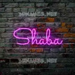 shaba in Pink Neon style - 3D name wallpaper