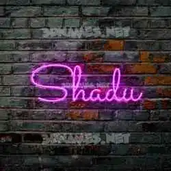 shadu in Pink Neon style - 3D name wallpaper
