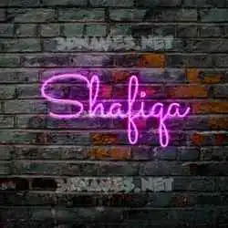 shafiqa in Pink Neon style - 3D name wallpaper