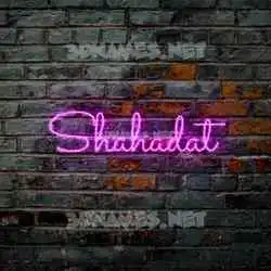 shahadat in Pink Neon style - 3D name wallpaper
