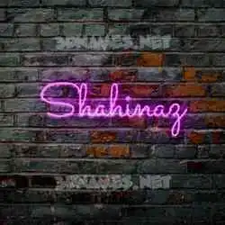 shahinaz in Pink Neon style - 3D name wallpaper