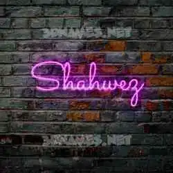 shahwez in Pink Neon style - 3D name wallpaper
