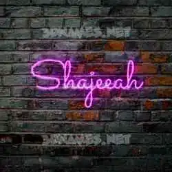 shajeeah in Pink Neon style - 3D name wallpaper