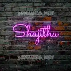 shajitha in Pink Neon style - 3D name wallpaper