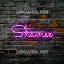 shamee in Pink Neon style - 3D name wallpaper