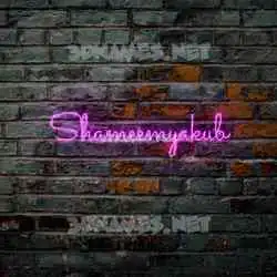 shameemyakub in Pink Neon style - 3D name wallpaper