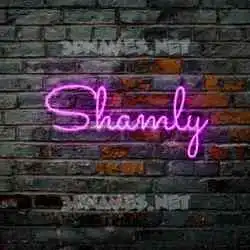 shamly in Pink Neon style - 3D name wallpaper
