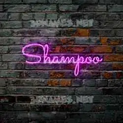 shampoo in Pink Neon style - 3D name wallpaper