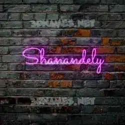 shanandely in Pink Neon style - 3D name wallpaper