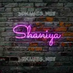 shaniya in Pink Neon style - 3D name wallpaper