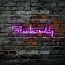 shankarreddy in Pink Neon style - 3D name wallpaper