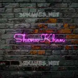 shanu khan in Pink Neon style - 3D name wallpaper