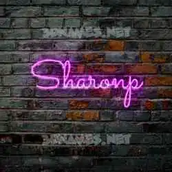sharonp in Pink Neon style - 3D name wallpaper