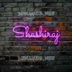 shashiraj in Pink Neon style - 3D name wallpaper