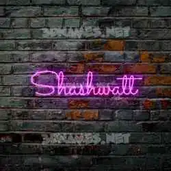 shashwatt in Pink Neon style - 3D name wallpaper