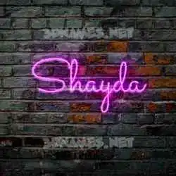 shayda in Pink Neon style - 3D name wallpaper
