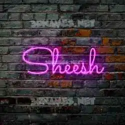sheesh in Pink Neon style - 3D name wallpaper