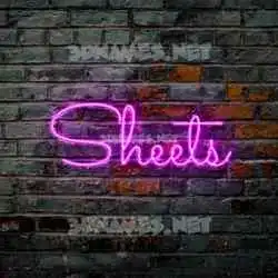 sheets in Pink Neon style - 3D name wallpaper
