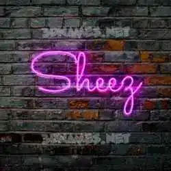 sheez in Pink Neon style - 3D name wallpaper
