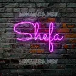 shefa in Pink Neon style - 3D name wallpaper
