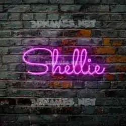 shellie in Pink Neon style - 3D name wallpaper