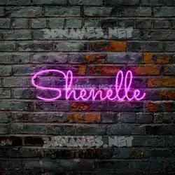 shenelle in Pink Neon style - 3D name wallpaper