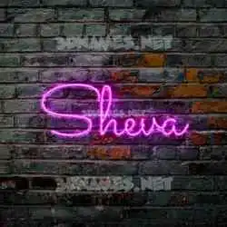 sheva in Pink Neon style - 3D name wallpaper