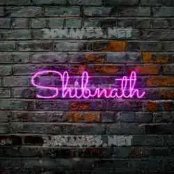 shibnath in Pink Neon style - 3D name wallpaper