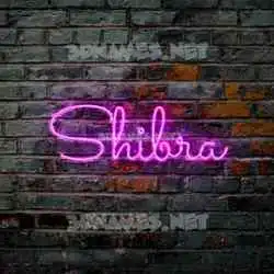 shibra in Pink Neon style - 3D name wallpaper