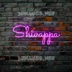 shivappa in Pink Neon style - 3D name wallpaper