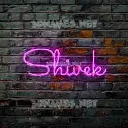 shivek in Pink Neon style - 3D name wallpaper