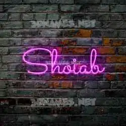 shoiab in Pink Neon style - 3D name wallpaper