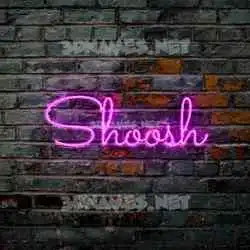 shoosh in Pink Neon style - 3D name wallpaper