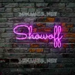 showoff in Pink Neon style - 3D name wallpaper
