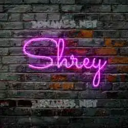 shrey in Pink Neon style - 3D name wallpaper