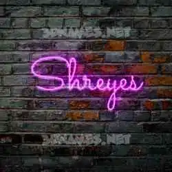 shreyes in Pink Neon style - 3D name wallpaper
