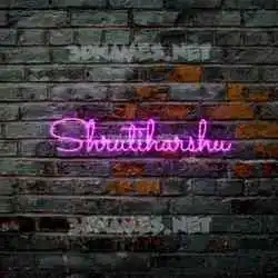 shrutiharshu in Pink Neon style - 3D name wallpaper