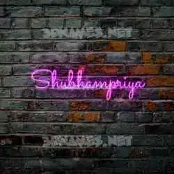 shubhampriya in Pink Neon style - 3D name wallpaper