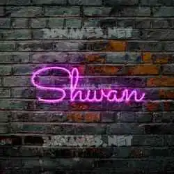 shwan in Pink Neon style - 3D name wallpaper