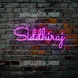 siddhiraj in Pink Neon style - 3D name wallpaper
